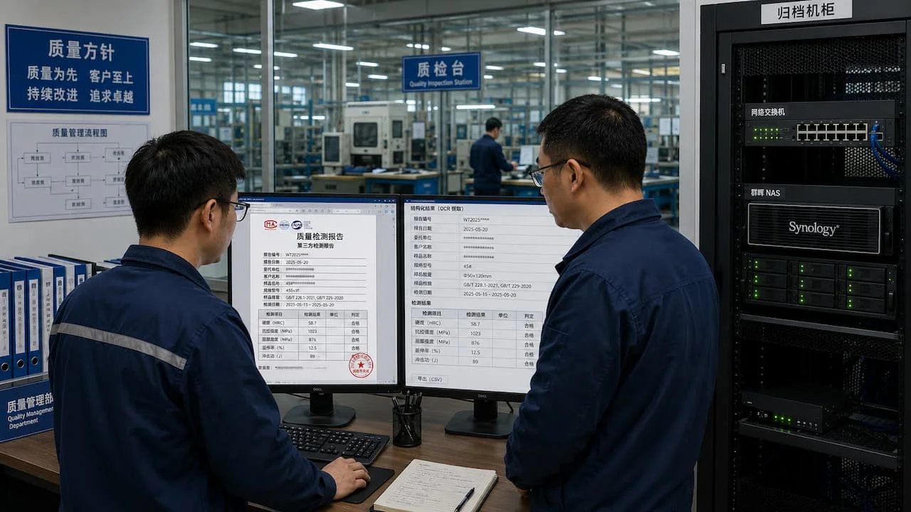 成都制造企业质检报告归档与 OCR 结构化案例：群晖 NAS 真实项目实施与能力验证
