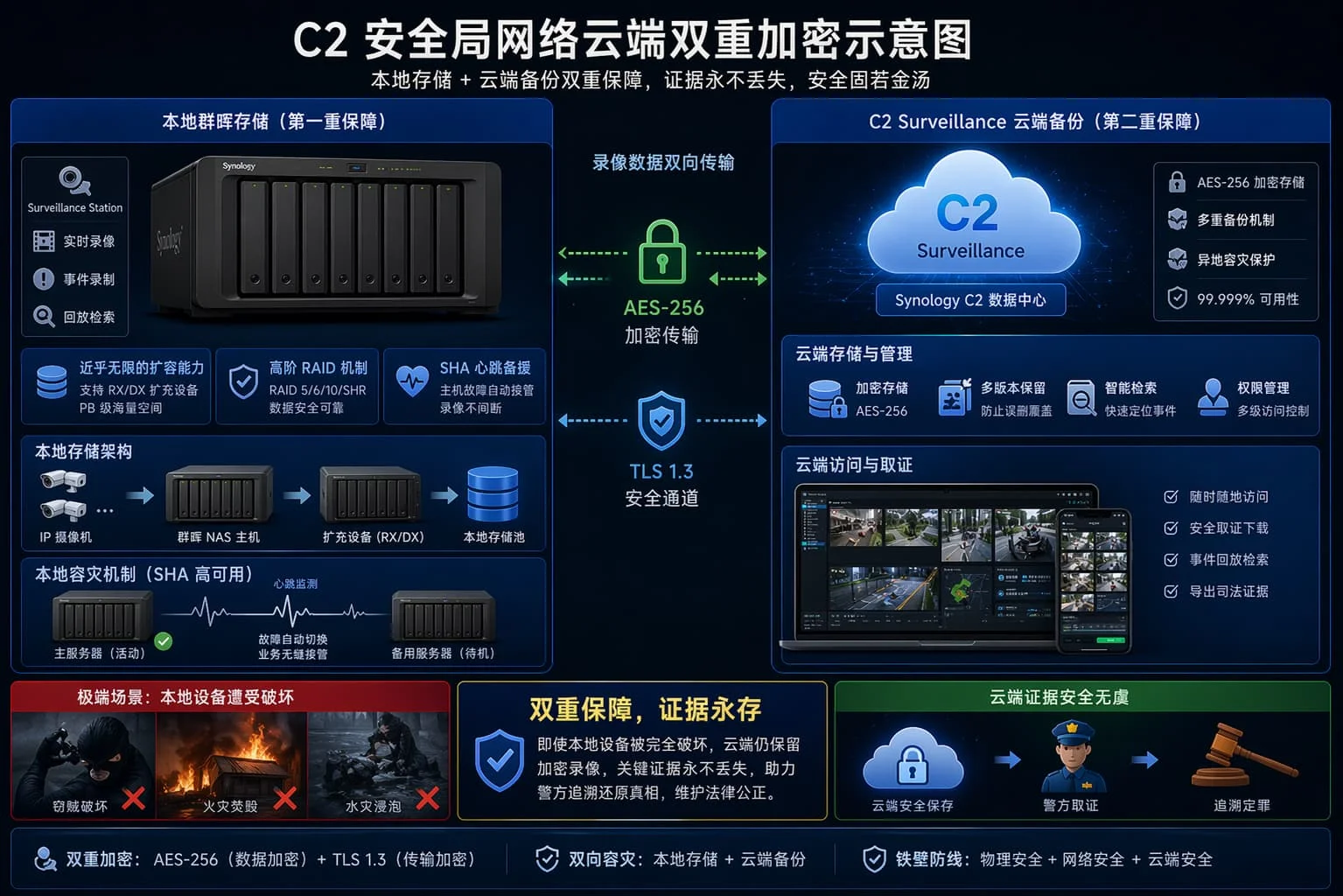 硬件固有一碎，但 C2 双重录制机制让罪案破坏行为无所遁形，永远保留真相与复原的可能