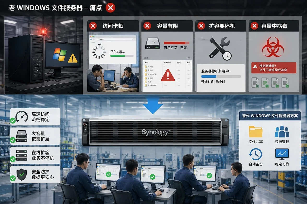 群晖NAS替代Windows文件服务器痛点